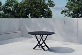 The Outsider tuintafel-woody-rond-4-personen-zwart-teak-120cm-the-outsider