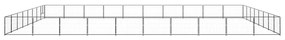 vidaXL Hondenkennel 80 m² staal zwart