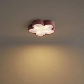 Kinder plafondlamp roze met wit - Lucille