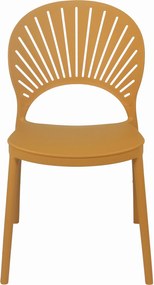 SOLEIL Mosterdkleurig - MODERNE STOEL VOOR KEUKEN, TERRAS  (STAPELBAAR)