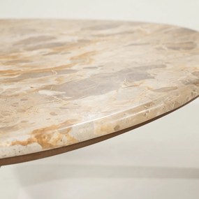 Salontafel Hout En Marmer S - 70 X 70cm.