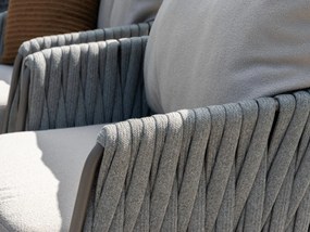 Taste by 4 Seasons Cannes low dining tuinset met Salute tafel 220 cm LoungestoelTuinstoel   bruin weerbestendig