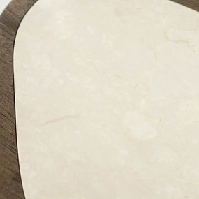 Eleonora Fred Bijzettafel Hout Met Marmer - 45 X 38cm.