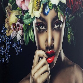 Kare Design Pretty Flower Woman Glas Portret
