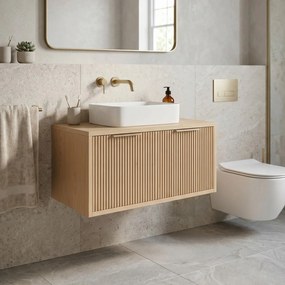 Badkamerkast onder wastafel Rea Core 80cm Beige