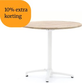 + 10% kassakorting | Inklapbare tafel Bellagio | Rond | Tuintafel Teakhout | Ø85cm | 2 personen | Kees Smit Tuinmeubelen