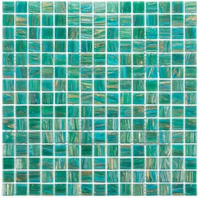 The Mosaic Factory Amsterdam vierkante glasmozaïek tegels 32x32 turquoise