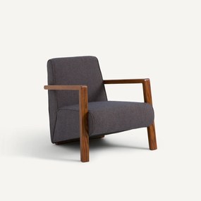 Fauteuil in wol en polyester Sanami