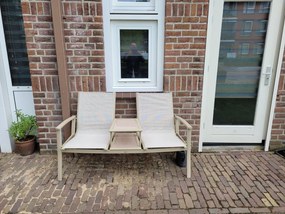 Tete-a-Tete aluminium tuinbank Felix - Latte/Beige