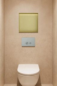 Hotbath &More frameless inbouwnis met verlichting 30x30x10cm geborsteld messing PVD