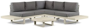 Hoek loungeset 5 personen Aluminium Taupe Lifestyle Garden Furniture Lorenzo