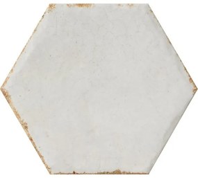 Cir Cotto del campiano Wandtegel 15.8x18.3cm Hexagon Bianco 10mm Glans Wit 1949177