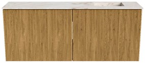 Mondiaz Joya DLux 100cm toiletmeubel oak met wastafel faye rechts 1 kraangat frappe