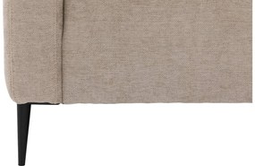 Goossens Zitmeubel Key West bruin, stof, 2-zits, modern design met ligelement rechts