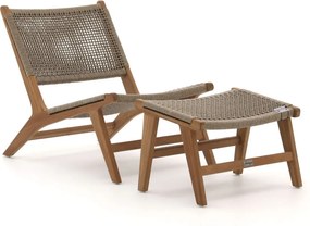 Lounge tuinstoel | Bellagio Elcito | Rope (touw) | Grijs/Natural Teak | Kees Smit Tuinmeubelen