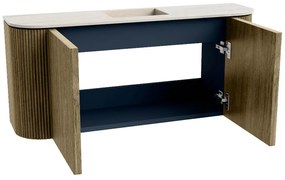 Mondiaz Joya DLux 95cm toiletmeubel ronding links/rechts dusk met wastafel faye midden zonder kraangat meli