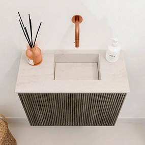 Mondiaz Joya DLux 50cm toiletmeubel shadow met wastafel faye rechts zonder kraangat meli