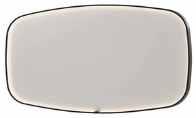 INK SP31 spiegel - 160x4x80cm contour in stalen kader incl dir LED - verwarming - color changing - dimbaar en schakelaar - geborsteld metal black 8409885