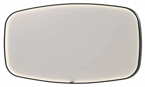 INK SP31 spiegel - 160x4x80cm contour in stalen kader incl dir LED - verwarming - color changing - dimbaar en schakelaar - geborsteld metal black 8409885