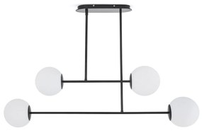 Hanglamp in metaal en opaline glas, Atea