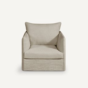Fauteuil in dik stonewashed linnen, Neo Chiquito