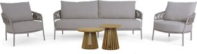 Stoel en Bank Loungeset 5 personen Rope Taupe  4 Seasons Outdoor Calma/Fungo