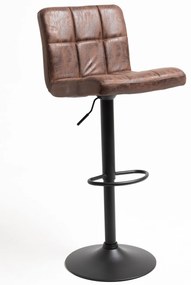 Vintage bruine kunstleren Casper kruk