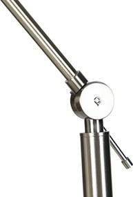 Moderne vloerlamp staal met kap donkergrijs 45 cm - Editor