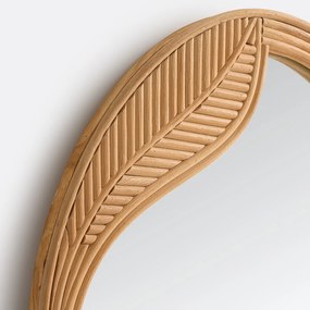 Ovale rotan spiegel, 50 x 65 cm, SYLEA