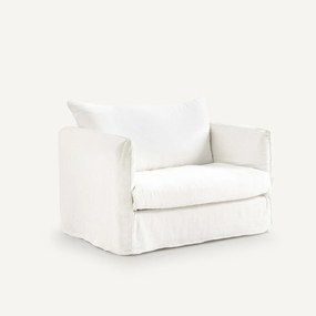 Fauteuil XL gekreukt linnen, Neo Chiquito