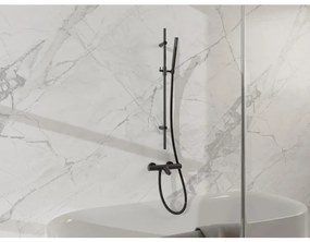 Fortifura Calvi Badkraan - met glijstangset - staafhanddouche - metalen doucheslang - mat zwart SW767488/SW496811/SW706203/SW720224