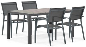 Tuinset 4 personen 155 cm Aluminium Grijs Lifestyle Garden Furniture Sella/Young