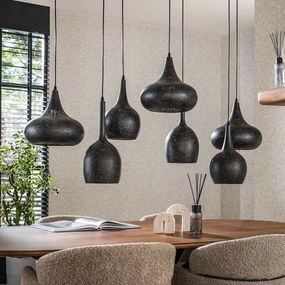 Speelse Hanglamp Zwart Metaal