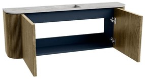 Mondiaz Joya DLux 115cm toiletmeubel ronding links/rechts dusk met wastafel faye midden 1 kraangat glace