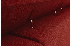 Goossens Bank Nora rood, stof, 2-zits, stijlvol landelijk