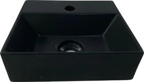 Salenzi Spy Fontein met clickwaste 40x30 cm mat zwart