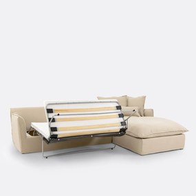 Slaapbank, 4 zits, Comfort Bultex®, afneembare hoezen, linnen, ODNA