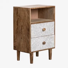 Rechthoekig Nachtkastje 35x30 Cm Van Kaobany Mangohout Mangohout - Sklum