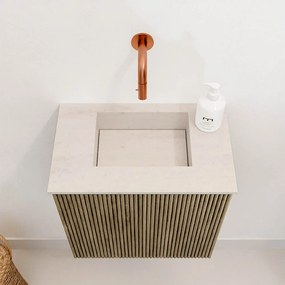 Mondiaz Joya DLux 40cm toiletmeubel dusk met wastafel faye midden zonder kraangat meli