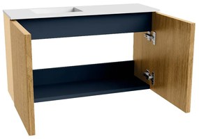 Mondiaz Joya 70cm toiletmeubel oak met wastafel faye links 1 kraangat talc