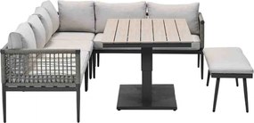 Garden Impressions Burela - Brugge lounge dining set 6-delig rechts - taupe