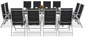 Garden Point aluminium tuinmeubelen met grote Polywood Verona tafel voor 12 personen