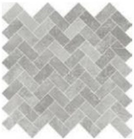 Vloer-/wandtegel Hongaarse punt mozaïek Magica Pietra Limestone 30x30cm grey gerectificeerd