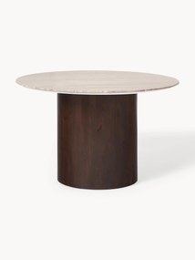 Ronde marmeren eettafel Abby, Ø 120 cm