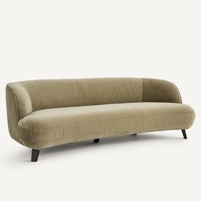 5-zits bank in linnen fluweel, Rosebury, ontwerp Emmanuel Gallina