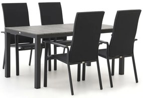Diningset Bellagio | 4 personen kunststof | Tuinset stapelbaar | 5-delig | Kees Smit Tuinmeubelen