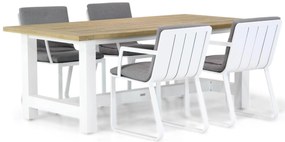 Tuinset 4 personen 200 cm Aluminium Wit Lifestyle Garden Furniture Estancia/Los