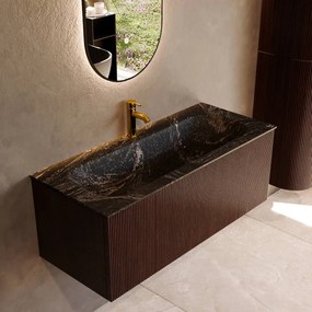 Mondiaz Kurve-dlux 110cm badmeubel ruby met 1 lade en wastafel big medium midden 1 kraangat lava
