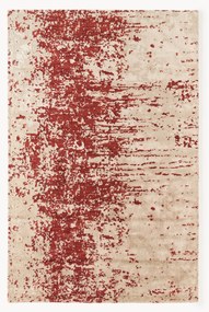 Handgeweven wollen vloerkleed Cynthia met abstract patroon