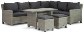 Dining Loungeset Wicker Taupe 8 personen Garden Collections Lusso